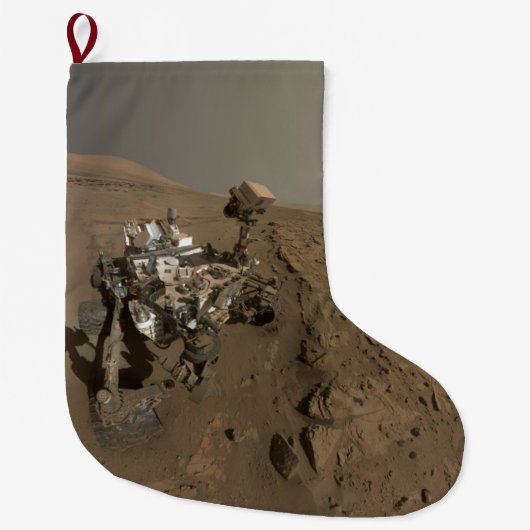 Boren Mars Curiosity Rood Mars Landschap Grote Kerstsok (Voorkant)