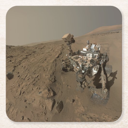 Boren Mars Curiosity Rood Mars Landschap Kartonnen Onderzetters (Voorkant)