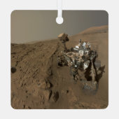 Boren Mars Curiosity Rood Mars Landschap Metalen Ornament (Achterkant)