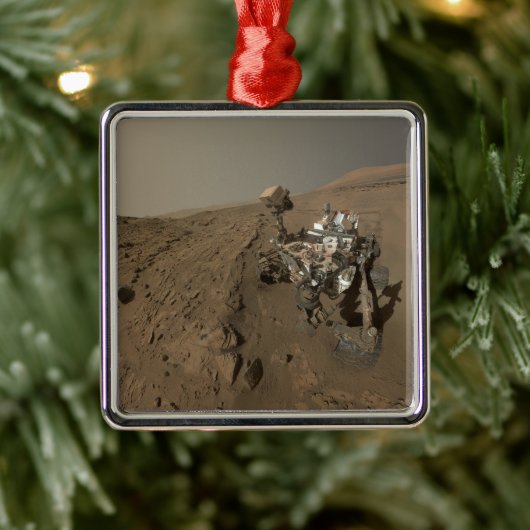 Boren Mars Curiosity Rood Mars Landschap Metalen Ornament (Boom)