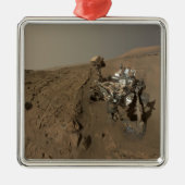 Boren Mars Curiosity Rood Mars Landschap Metalen Ornament (Voorkant)