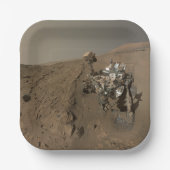 Boren Mars Curiosity Rood Mars Landschap Papieren Bordje (Voorkant)