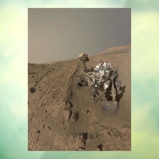 Boren Mars Curiosity Rood Mars Landschap Raamsticker (Vel 3)