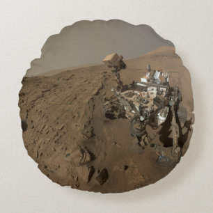 Boren Mars Curiosity Rood Mars Landschap Rond Kussen