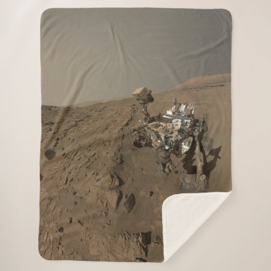 Boren Mars Curiosity Rood Mars Landschap Sherpa Deken (Voorkant)