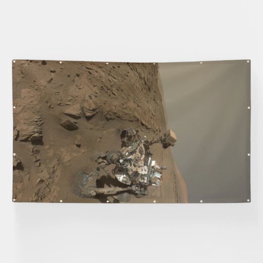 Boren Mars Curiosity Rood Mars Landschap Spandoek (Horizontaal)