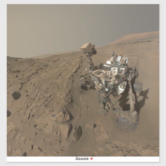 Boren Mars Curiosity Rood Mars Landschap Sticker (Vel)