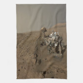 Boren Mars Curiosity Rood Mars Landschap Theedoek (Verticaal)
