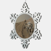 Boren Mars Curiosity Rood Mars Landschap Tin Sneeuwvlok Ornament (Rechts)