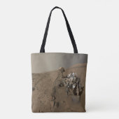 Boren Mars Curiosity Rood Mars Landschap Tote Bag (Achterkant)