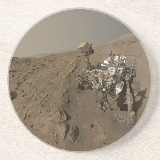 Boren Mars Curiosity Rood Mars Landschap Zandsteen Onderzetter (Voorkant)