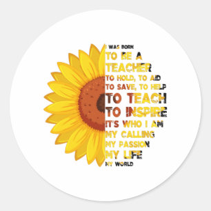 BOREN OM EEN Inspirerend LERAAR TE ZIJN Ronde Sticker