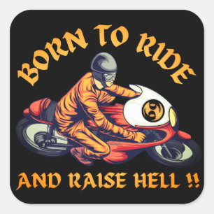 BOREN OP RIDE EN RAISEN VERHELPEN EEN grappig cade Vierkante Sticker