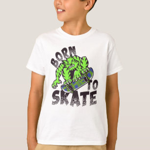 BOREN OP SCHAATS - Tiger Cat op skateboard T-shirt