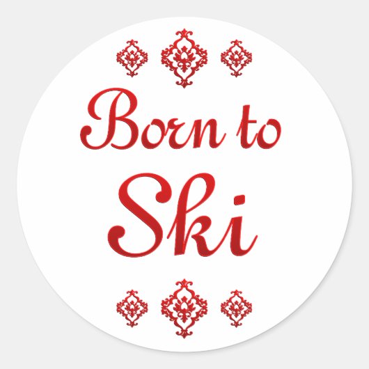 BOREN OP SKI RONDE STICKER (Voorkant)