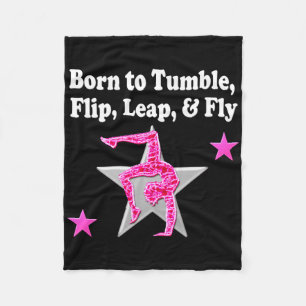 BOREN OP TUMBLE, LEAP EN FLY GYMNAST FLEECE DEKEN