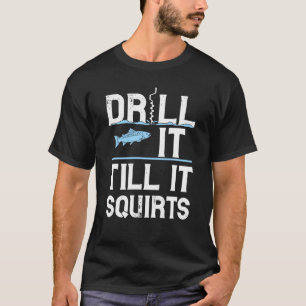 Boren tot het vierkant is geschrokken voor ijskoud t-shirt