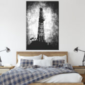 Boren voor energie canvas afdruk (Insitu (Slaapkamer))