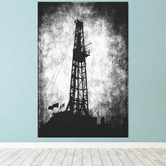 Boren voor energie canvas afdruk (Insitu (Houten vloer))