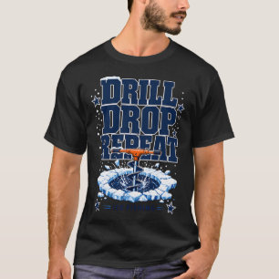 Borend, zinkend, herhalend, hengelaar t-shirt