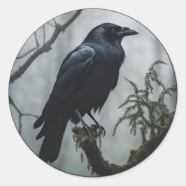 Borg in een boom ronde sticker