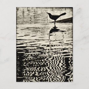 Borg met reflectie op water - Briefkaart