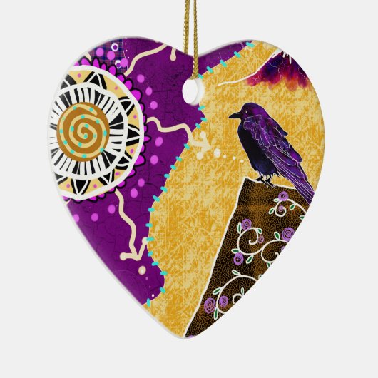 Borg op een boek keramisch ornament (Rechts)