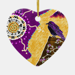 Borg op een boek keramisch ornament