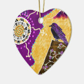 Borg op een boek keramisch ornament (Links)