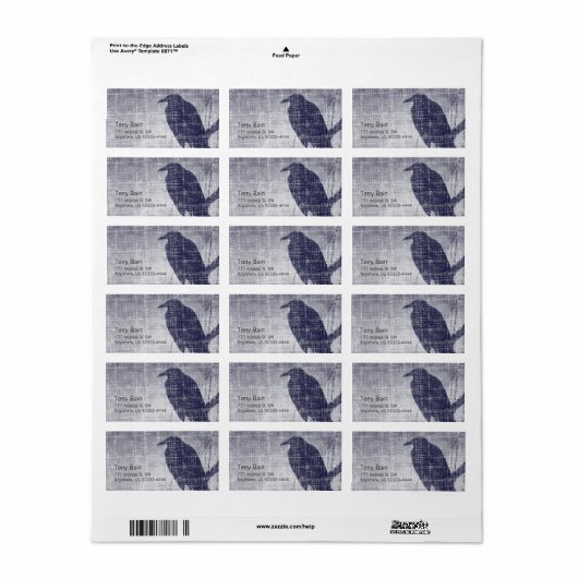 Borg op een Willow Branch Etiket (Full Sheet)