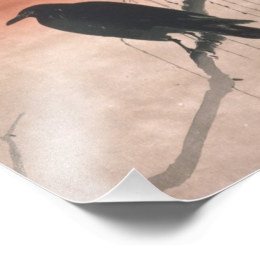 Borg op een Willow Branch Foto Afdruk (Hoek)