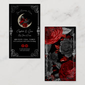 Borg op het zwarte Visitekaartje van de maan (Voorkant / Achterkant)