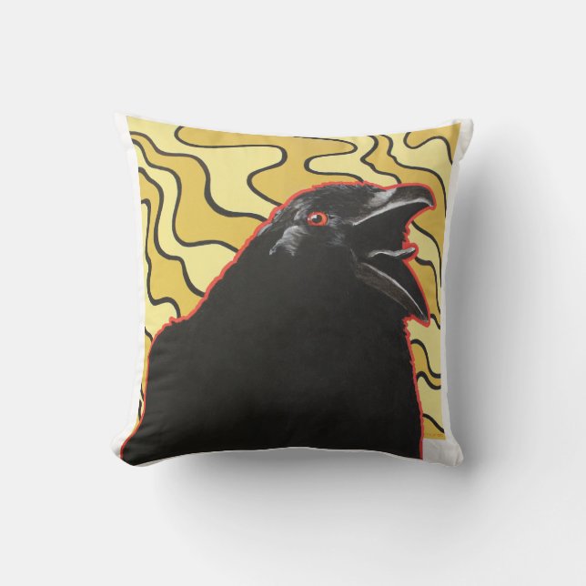 Borg, Oranje en witte achtergrondgounds Kussen (Voorkant)