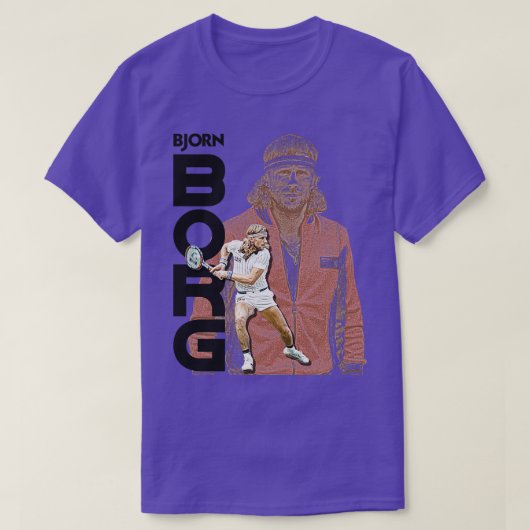Borg Retro Tennis Icon Tribute T-shirt (Design voorkant)