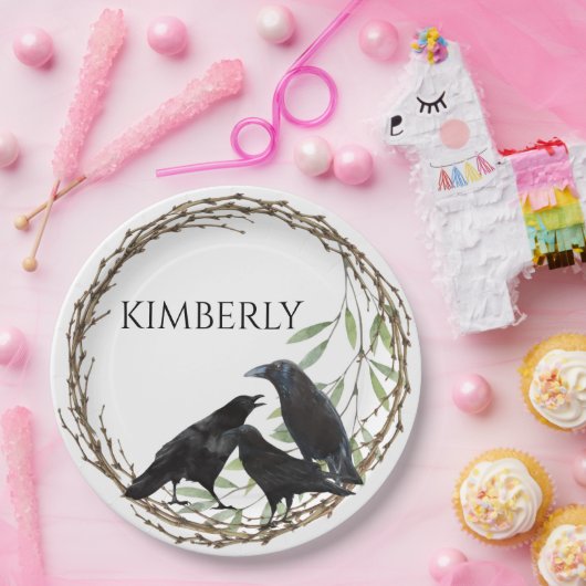 Borg-Tortelduifjes Papieren Bordje (Feest)