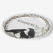 Borg-Tortelduifjes Papieren Bordje (Gekanteld)