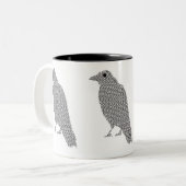 Borg uit letters tweekleurige koffiemok (Voorkant links)