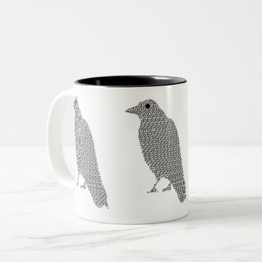 Borg uit letters tweekleurige koffiemok (Voorkant links)