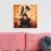 Borg vrouw in moderne tijd canvas afdruk (Insitu (Woonkamer))