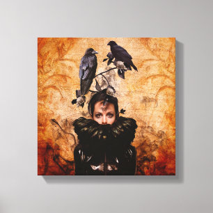 Borg vrouw in moderne tijd canvas afdruk