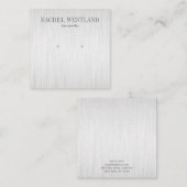 Borgepensed zilveren Luxury Jewelry Earring-beelds Vierkante Visitekaartje (Voorkant / Achterkant)