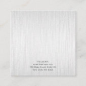 Borgepensed zilveren Luxury Jewelry Earring-beelds Vierkante Visitekaartje (Achterkant)