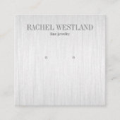Borgepensed zilveren Luxury Jewelry Earring-beelds Vierkante Visitekaartje (Voorkant)
