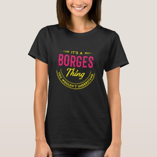 BORGES Name, BORGES family name crest T-shirt (Voorkant)
