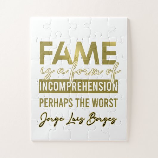 Borges quote Fame Legpuzzel (Verticaal)