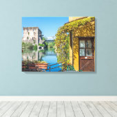Borghetto sul Mincio uitzicht canvas print (Insitu (Houten vloer))