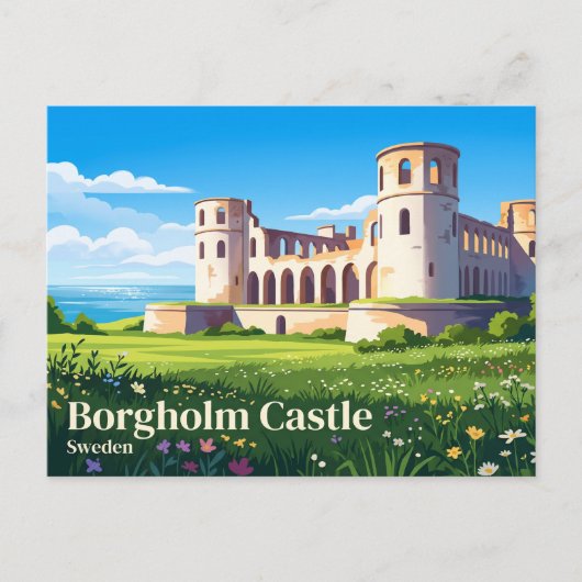 Borgholm Kasteel Zweden Briefkaart (Voorkant)