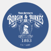 BORGIN & BURKES™ Dark Artifacts Store Graphic Ronde Sticker (Voorkant)