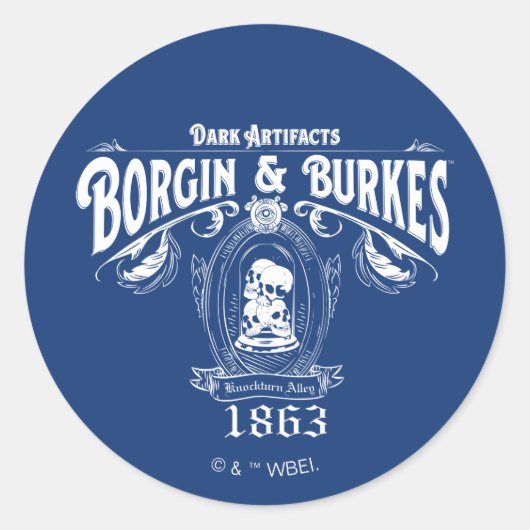 BORGIN & BURKES™ Dark Artifacts Store Graphic Ronde Sticker (Voorkant)