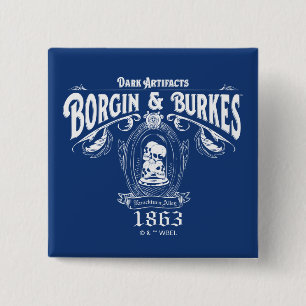 BORGIN & BURKES™ Donkere Kunstvoorwerpen Winkel Gr Vierkante Button 5,1 Cm